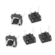6x6x4.3mm 2-Pin Tactile Micro Switch - View 1