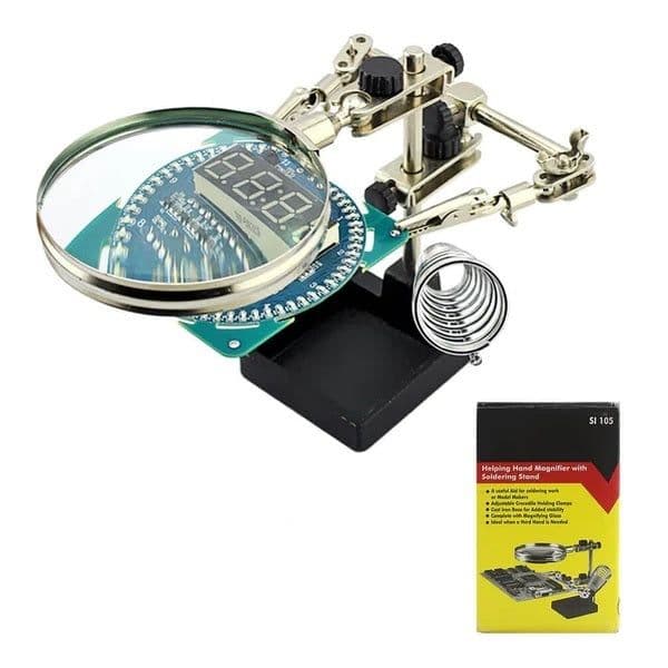 Helping Hand Magnifier with Soldering Stand - View 2