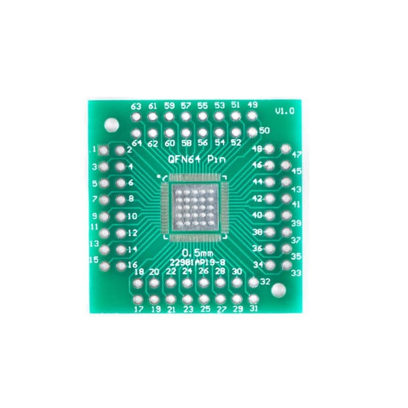 QFN64 QFP56 Converter SMD TO DIP Double Sided Glass PCB 0.5mm - View 1