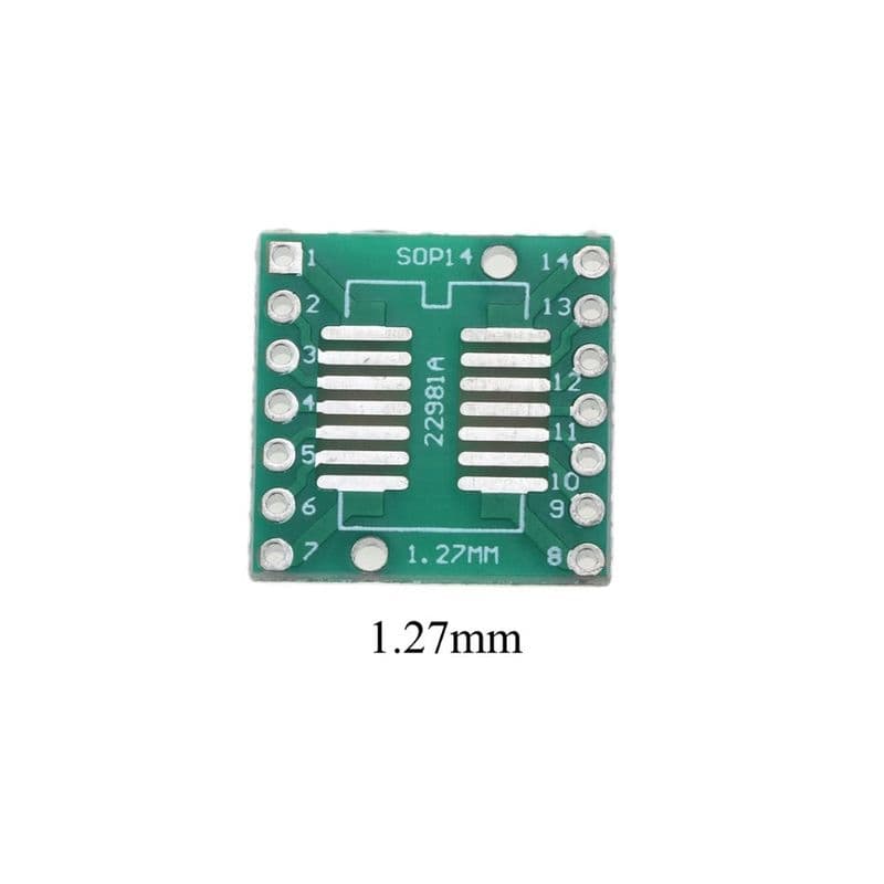 SOP14 SSOP14 TSSOP14 to DIP14 PTH Double Sided Glass PCB - View 2
