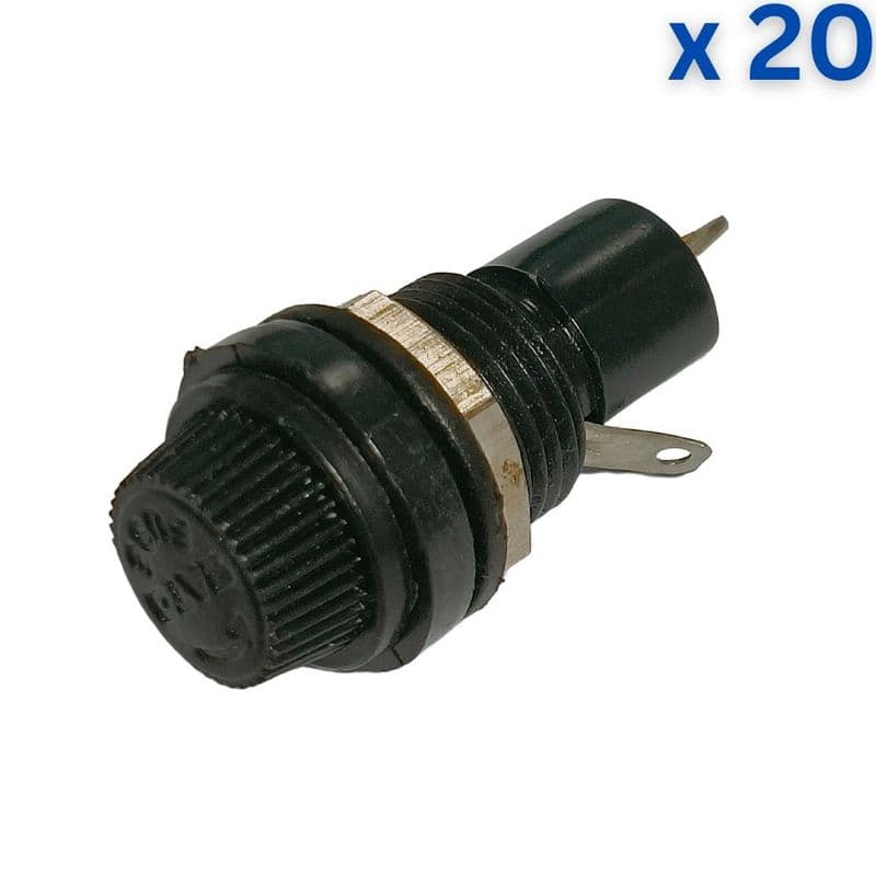 20mm Black PMT Fuse Holder - View 3