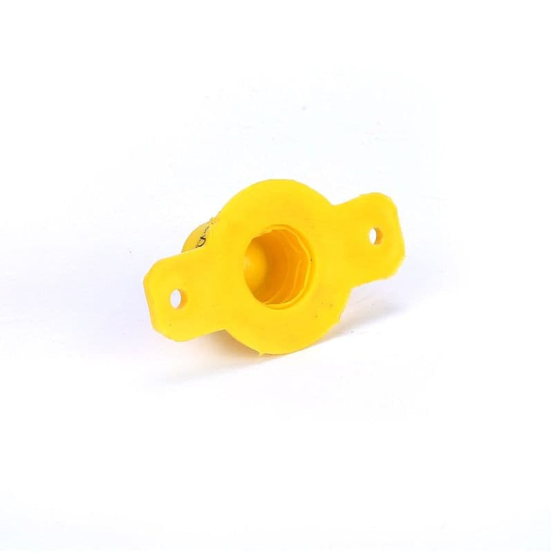 Clamped Yellow Caster Wheel - View 2