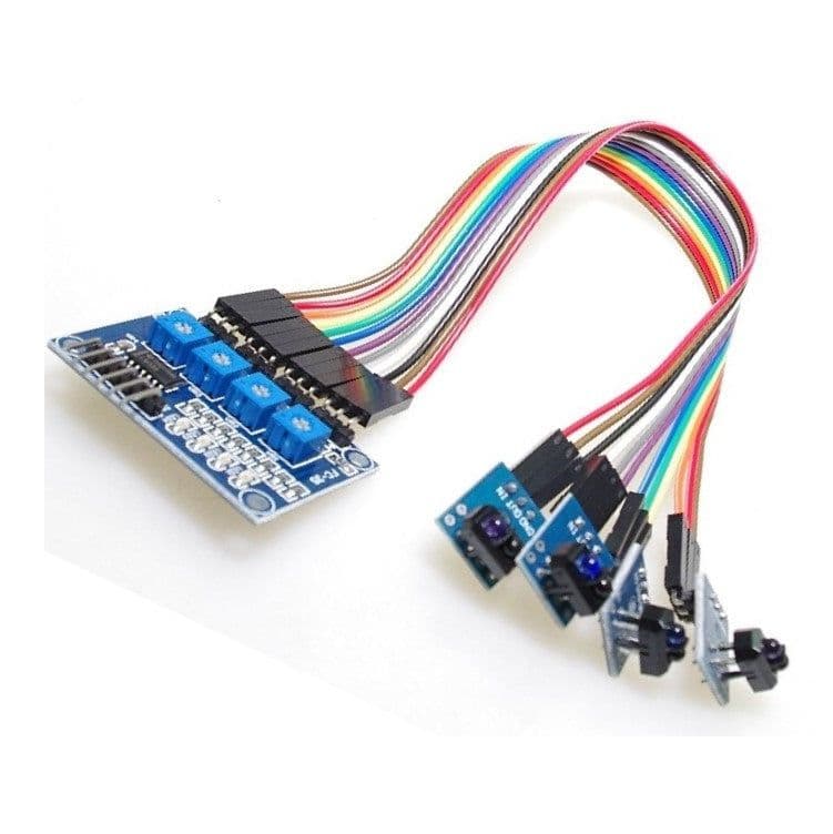 TCRT5000 4 Channel Line Tracking Sensor Module - View 1