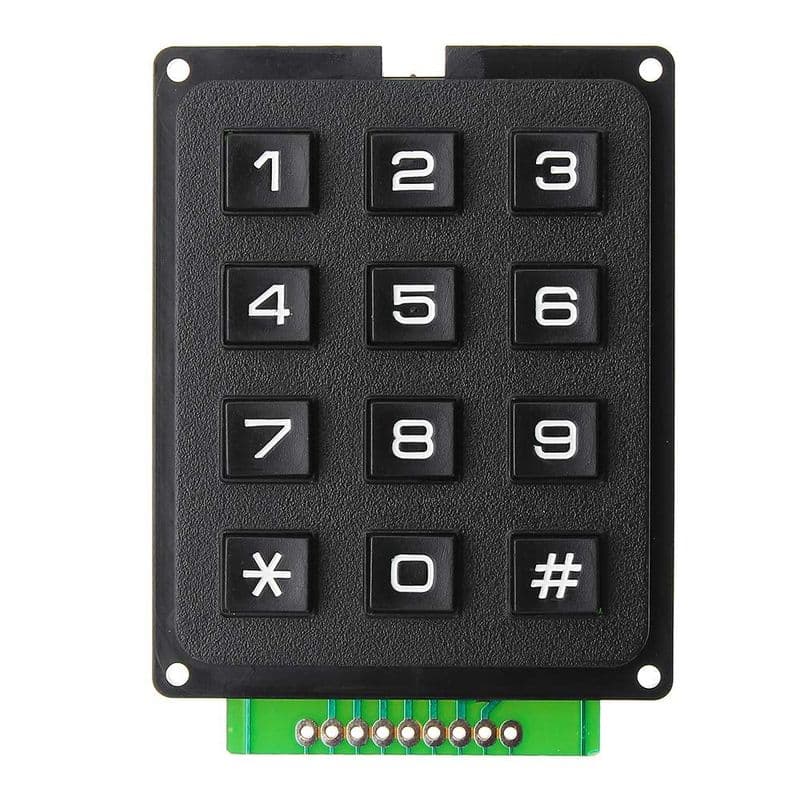4×3 12-key Keyboard / Keypad Telephone Style – Black - View 2