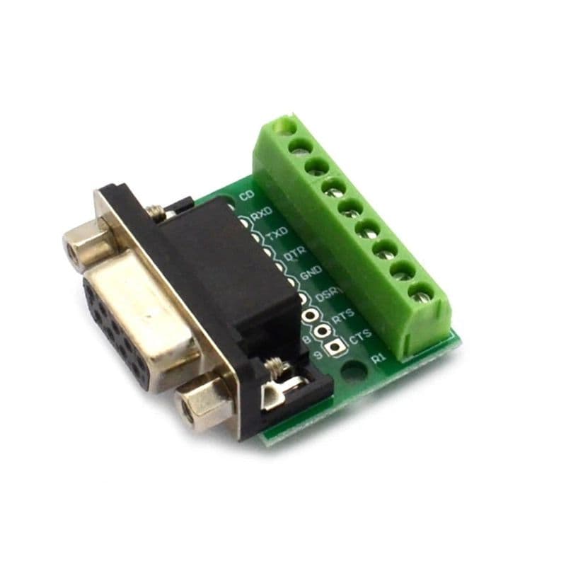 DB9 Female Screw Terminal to RS232 RS485 Conversion Board - View 1
