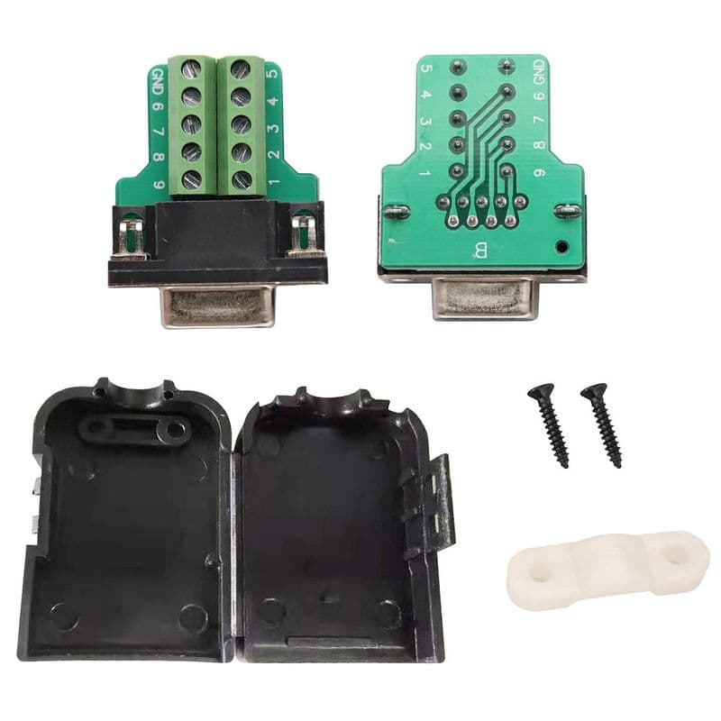 DB9 Male Screw Terminal to RS232 RS485 Conversion Board with Shell and Nut - View 2