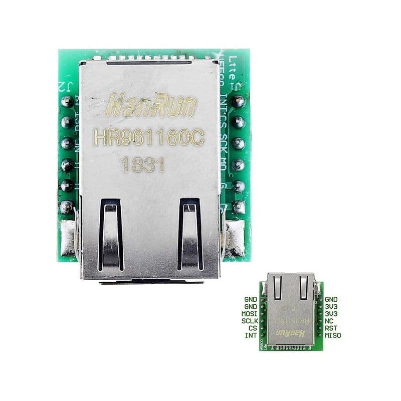 W5500 TCP / IP SPI to LAN Ethernet Interface SPI to LAN / Ethernet Converter - View 2