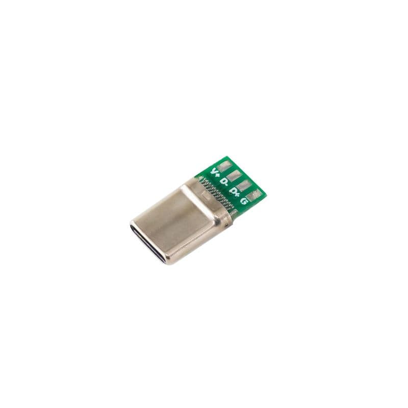 7Semi USB-C Male Breakout - 4 Pin PCB USB Type C - View 1