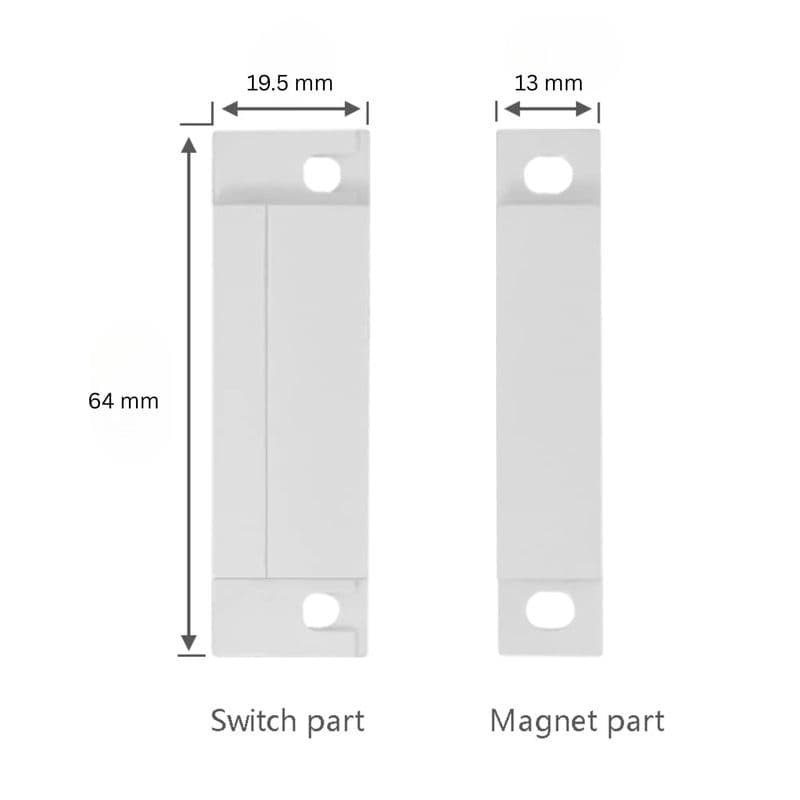 Magnetic Reed Switch Door Sensor with Wire MS-2 White (Normal Close) - View 3