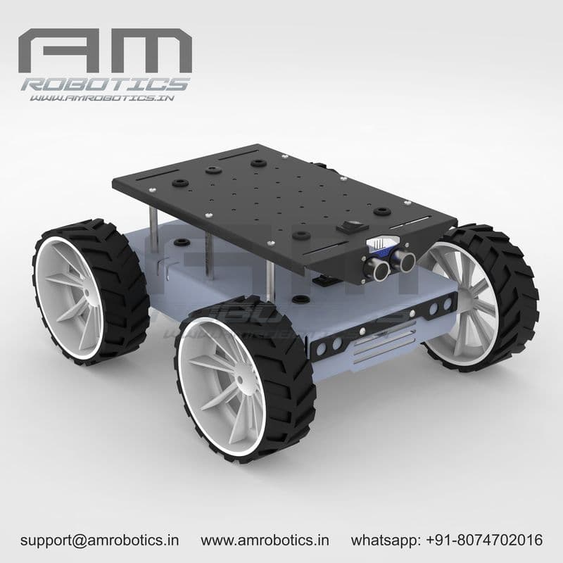 ROVER 4WD JOHNSON SERIES 2 GRAY DIY ROBOTIC METAL CHASSIS KIT - View 2