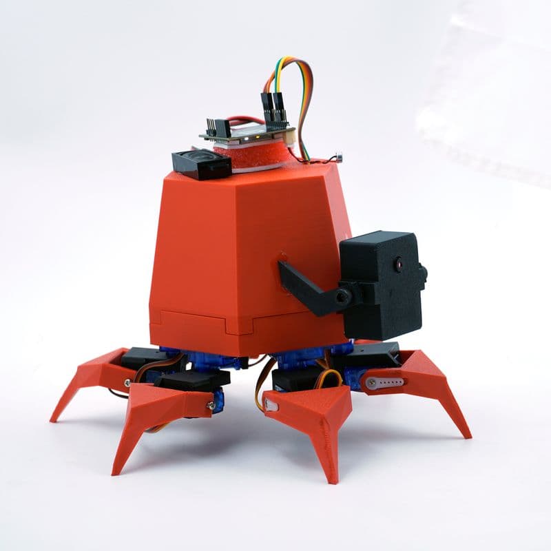 AI Voice-Assisted & Mobile-Controlled 3D Printed Hexapod Robotic Project - View 2