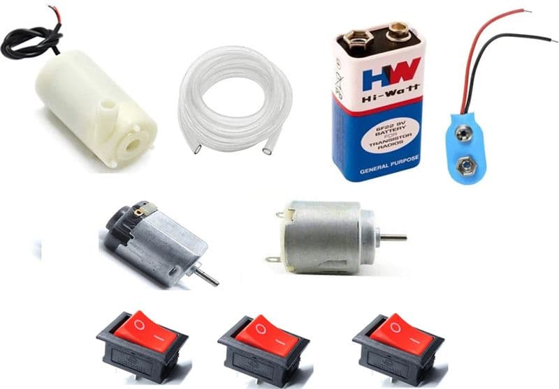 Science Project Dc Motor Kit / 9v Battery /Mini Water Pump for Students /Kids Educational - View 1