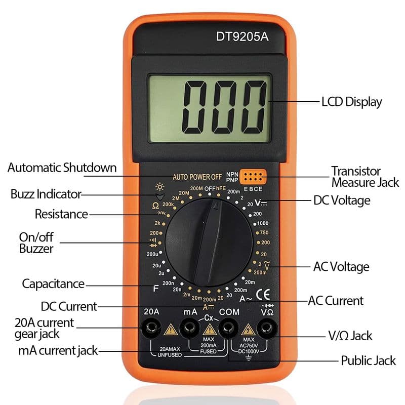 DT9205A Digital Multimeter - View 3