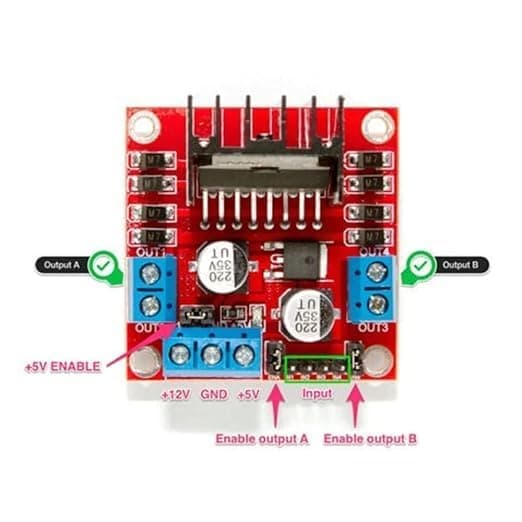 L298N Motor Driver Shield Module - View 2