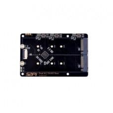 52Pi N21 Dual 2280 NVMe base for Raspberry Pi 5Supprt two 2230/2242/2260/2280 NVMe SSDs - View 1
