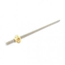 300mm Trapezoidal Single Start Lead Screw 8mm Thread 2mm Pitch Lead Screw with Copper Nut - View 1