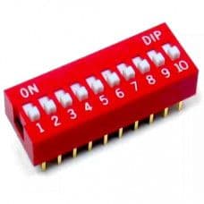 10 Pin Flat Dial switch 2.54mm - View 1