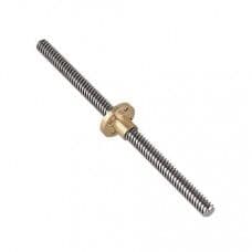 200mm Trapezoidal Single Start Lead Screw 8mm Thread 2mm Pitch Lead Screw with Copper Nut - View 1