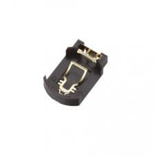 Black CR2032-BS-8 Button Battery Patch Holder Golden Foot - View 1