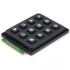 4x3 12-key Keyboard / Keypad Telephone Style - Black - View 1