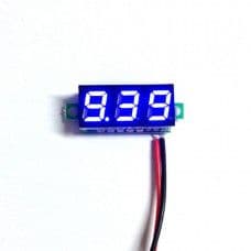 0.72 cm (0.28 inch) 3.5-30V Two Wire DC Voltmeter Blue - View 1