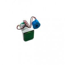 Green AC50-500V 0-100A 22mm AD16-22FVA Square Cover LED Voltage and Current Dual Display Indicator Light with Transformer - View 1