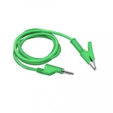 Green 1M Double End Test lead Wire 4mm Banana Plug Alligator Clip Crocodile 15A - View 1