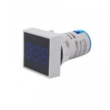 Blue AC60-500V 22mm AD16-22FSV Square Frosted Surface LED Voltmeter Indicator Light - View 1