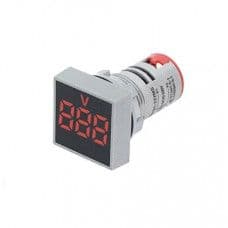 Red AC60-500V 22mm AD16-22FSV Square Frosted Surface LED Voltmeter Indicator Light - View 1