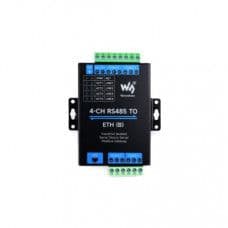 Waveshare 4-Ch RS485 to RJ45 Ethernet Serial Server, 4 Channels RS485 Independent Operation, Rail-mount Industrial Isolated Serial Module, - View 1