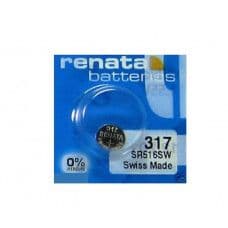 Renata 317 SR516SW (Original) 1.55V 11mAh Silver Oxide Button Cell Battery - View 1