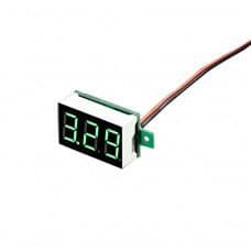0.72 cm (0.28 inch) 3.5-30V Two Wire DC Voltmeter Green - View 1