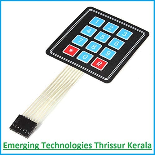 4x3 Matrix 12 keys Membrane Switch Keypad ET5222 - View 1