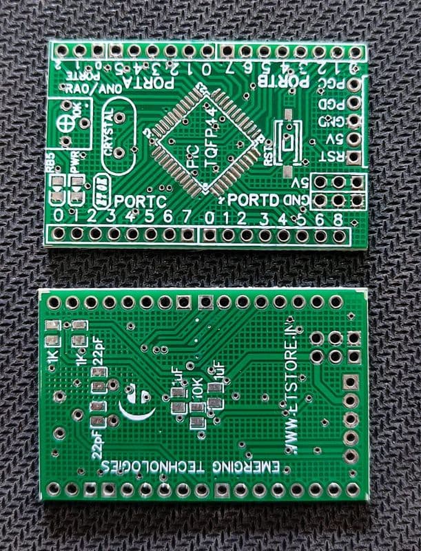 PCB FOR PIC16F887 SMD TQFP44 PIC SMD DEVELOPMENT BOARD 5V ET6252 - View 1