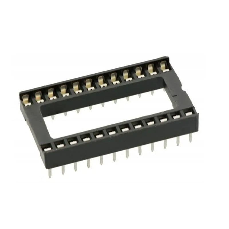 24 Pin DIP IC Base Pitch Width 15.24mm and pins spaced at 2.54mm - View 2