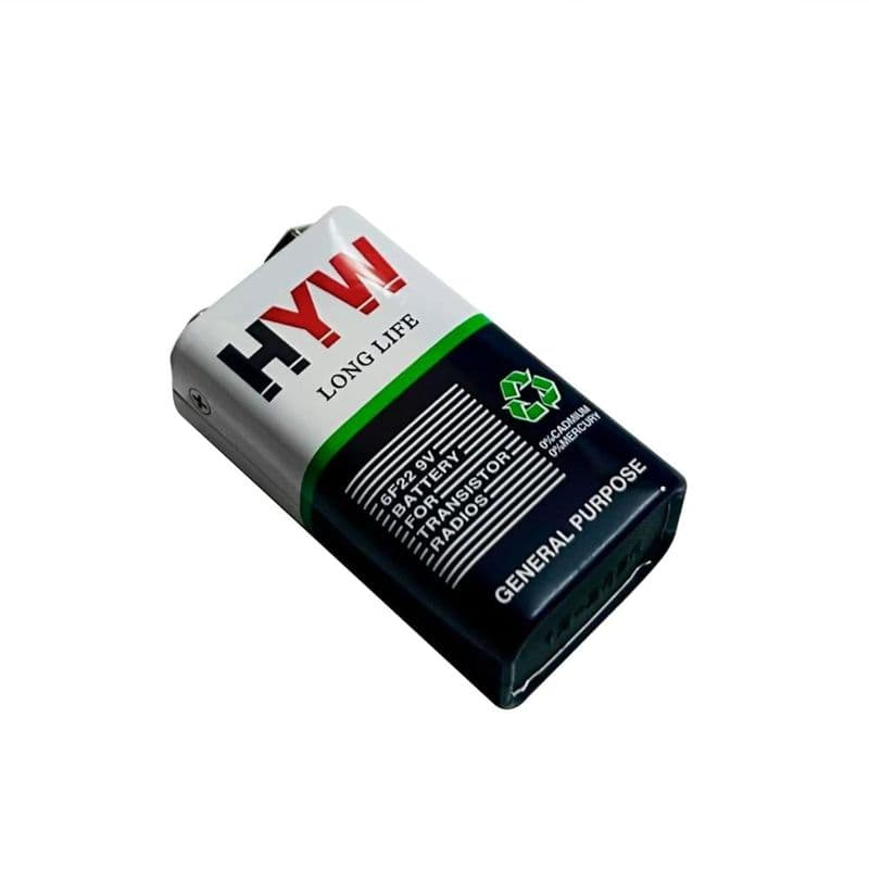 9V Battery HYW Non-Rechargeable Zinc Carbon Dry - View 2