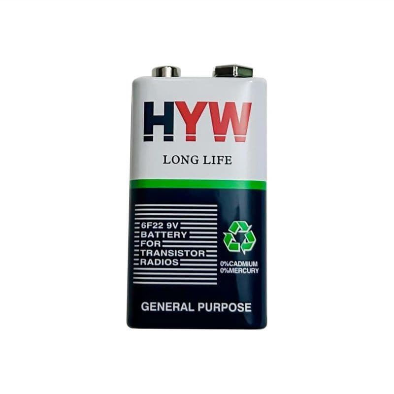 9V Battery HYW Non-Rechargeable Zinc Carbon Dry - View 3