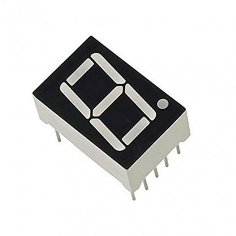 7 Segment Common Anode 1 Digit 0.56 Inch Red LED Display - View 1