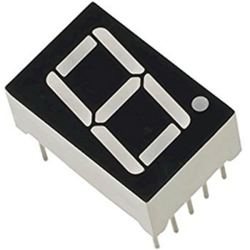7 Segment Common Anode 1 Digit 0.56 Inch Red LED Display - View 2