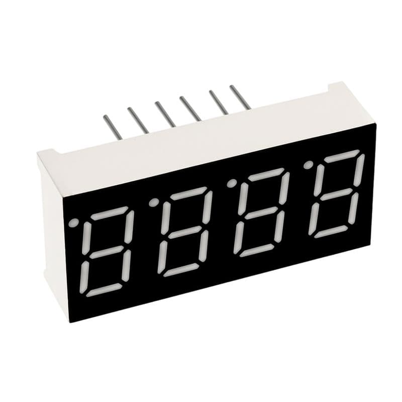 0.28 Inch 4-Digit Common Cathode Red 7-Segment Display - View 2