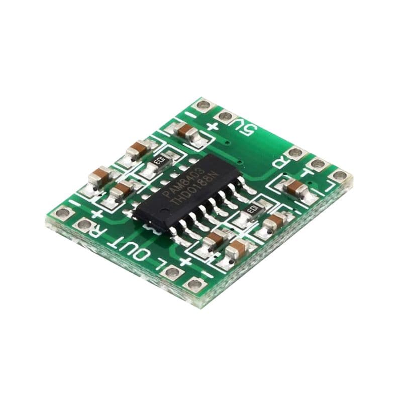 PAM8403 5V Two-channel Stereo Mini Class-D 3W+3W Audio Amplifier - View 1