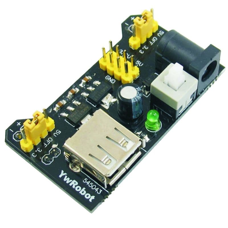 3.3V 5V MB102 Breadboard Power Supply Module - View 1