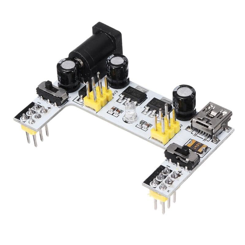 XD-42 5V 3.3V Dual Channel Solderless Breadboard Power Supply Module - View 1