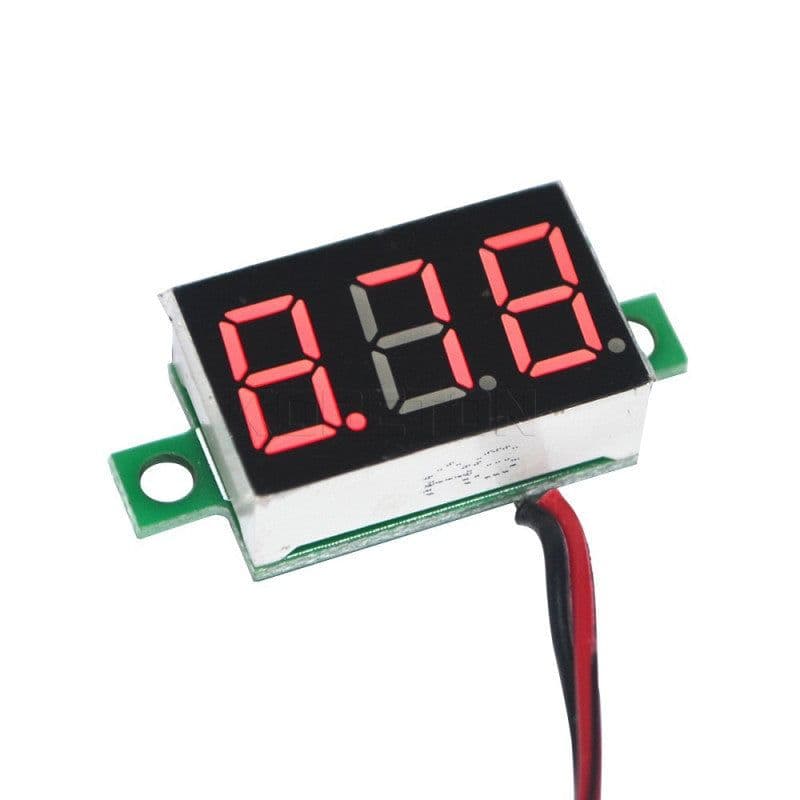 0.36 Inch Mini LED Digital Voltmeter Red DC 4.7 to 32V 3 Digit 2 Wire - View 1