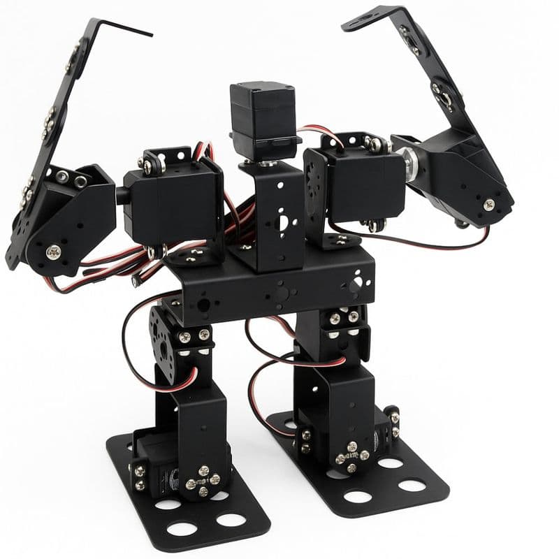 9 DOF DIY Biped Robot, Leg Robot Servo Motor Metal Bracket (NO Servo) - View 2