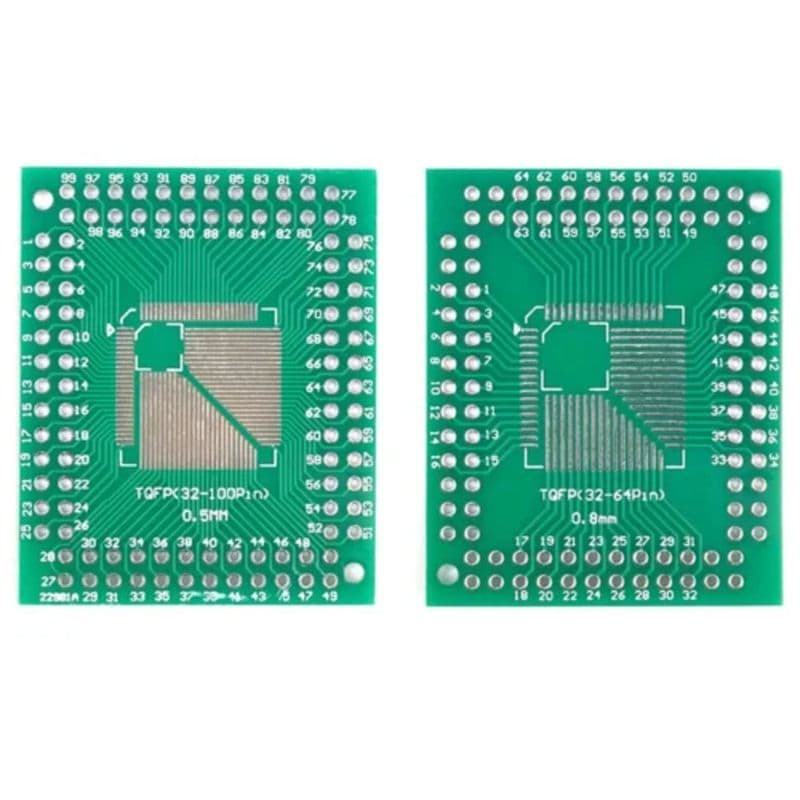 TQFP32/44/64/80/100 to DIP PCB Board Converter Adapter - View 2