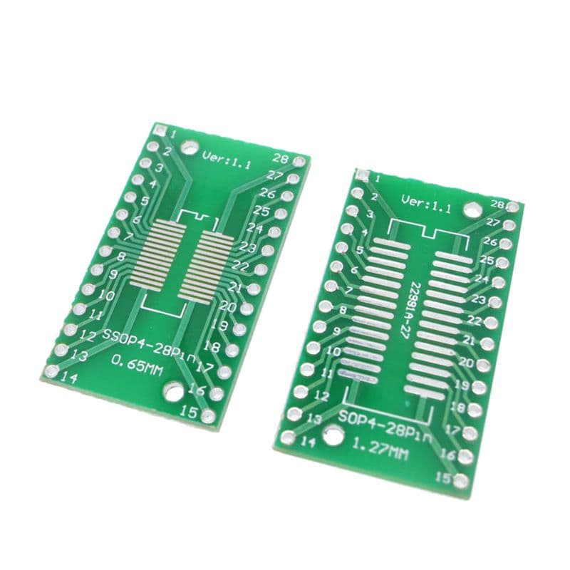 SOP28 TSSOP28 SSOP28 SMD to DIP28 PCB Adapter Board - View 2