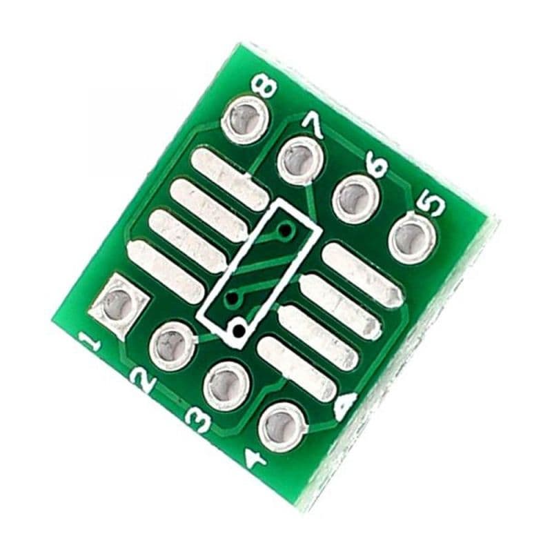 SOP8 SSOP8 TSSOP8 patch to DIP DIP pin spacing 0.65 / 1.27mm adapter board PCB - View 2