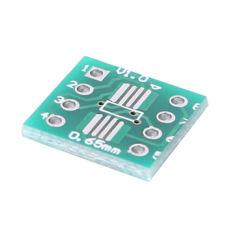 SOP8 SSOP8 TSSOP8 patch to DIP DIP pin spacing 0.65 / 1.27mm adapter board PCB - View 3