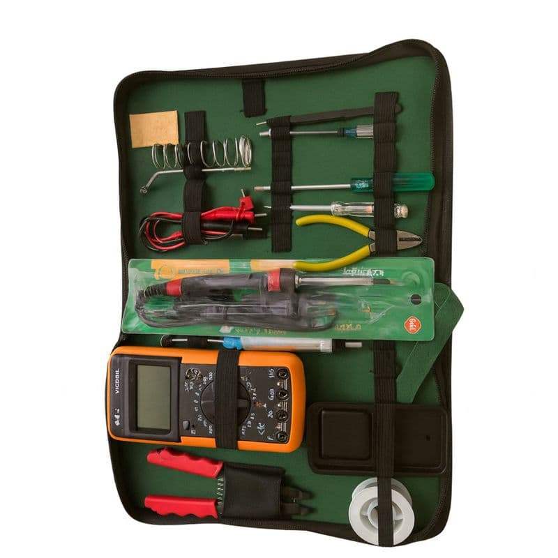 40W Soldering Iron Starter Kit with Multimeter & Carry Bag (Diamond) - View 2